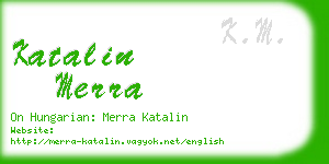 katalin merra business card